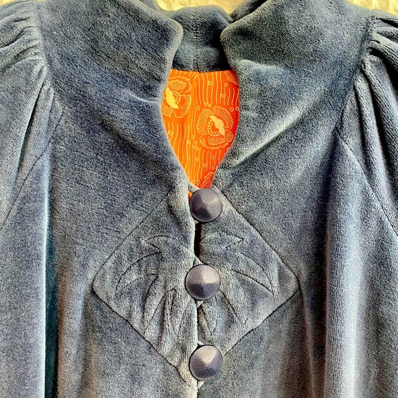 Vintage Bohemian Coat Peacoat in Mint Condition size Small/ Medium Blue/Gray - Picture 3 of 16